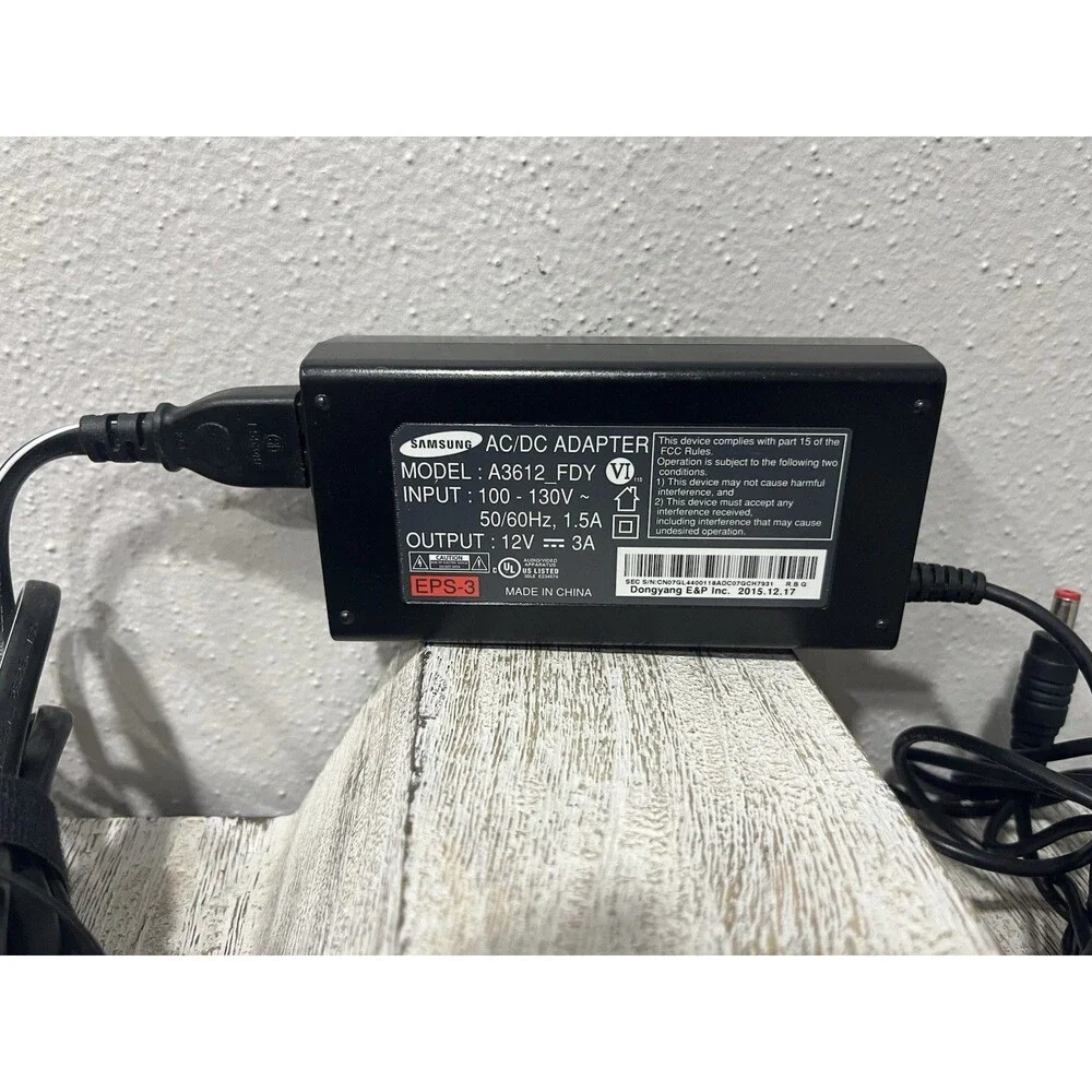 Samsung A3612_FDY AC Power Adapter Supply Charger 12V 3A EPS-3 OEM Cord Genuine